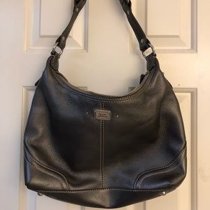 The Sak gray/silver leather bag.